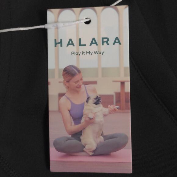 Halara V Neck Sleeveless Side Zipper Pleated Mini Golf Dress Black Small - Picture 8 of 12